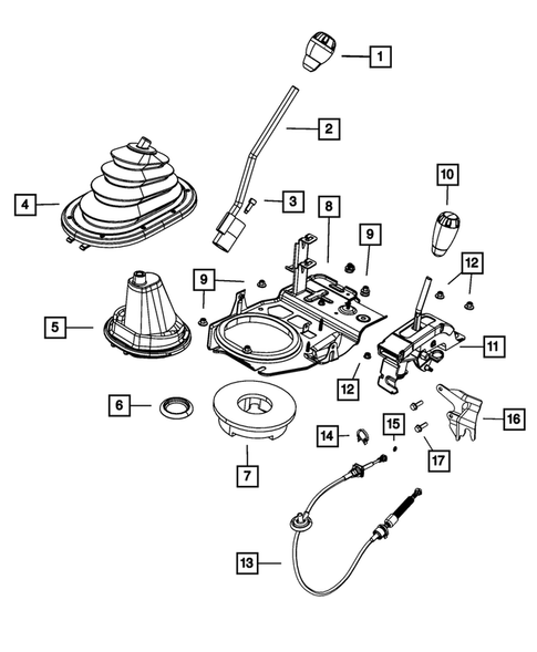 Gearshift Controls and Related Parts for 2018 Jeep Wrangler JK #0