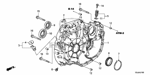 AT Torque Converter Case (CVT) (1) for 2014 Honda Accord #0