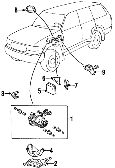ABS Components for 1996 Lexus LX450 #0
