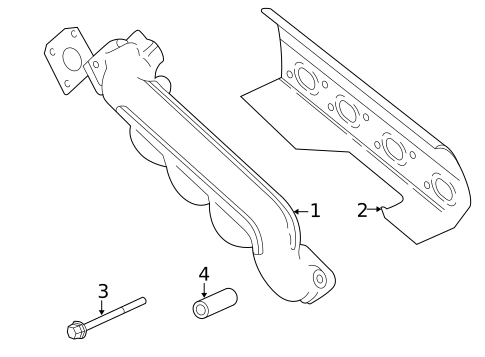 Exhaust Manifold for 2001 Jaguar XJ8 #0