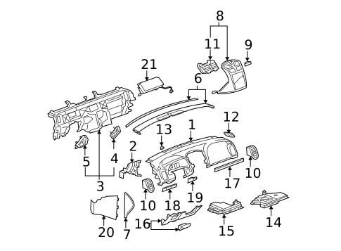 Instrument Panel for 2005 Chevrolet Malibu #0