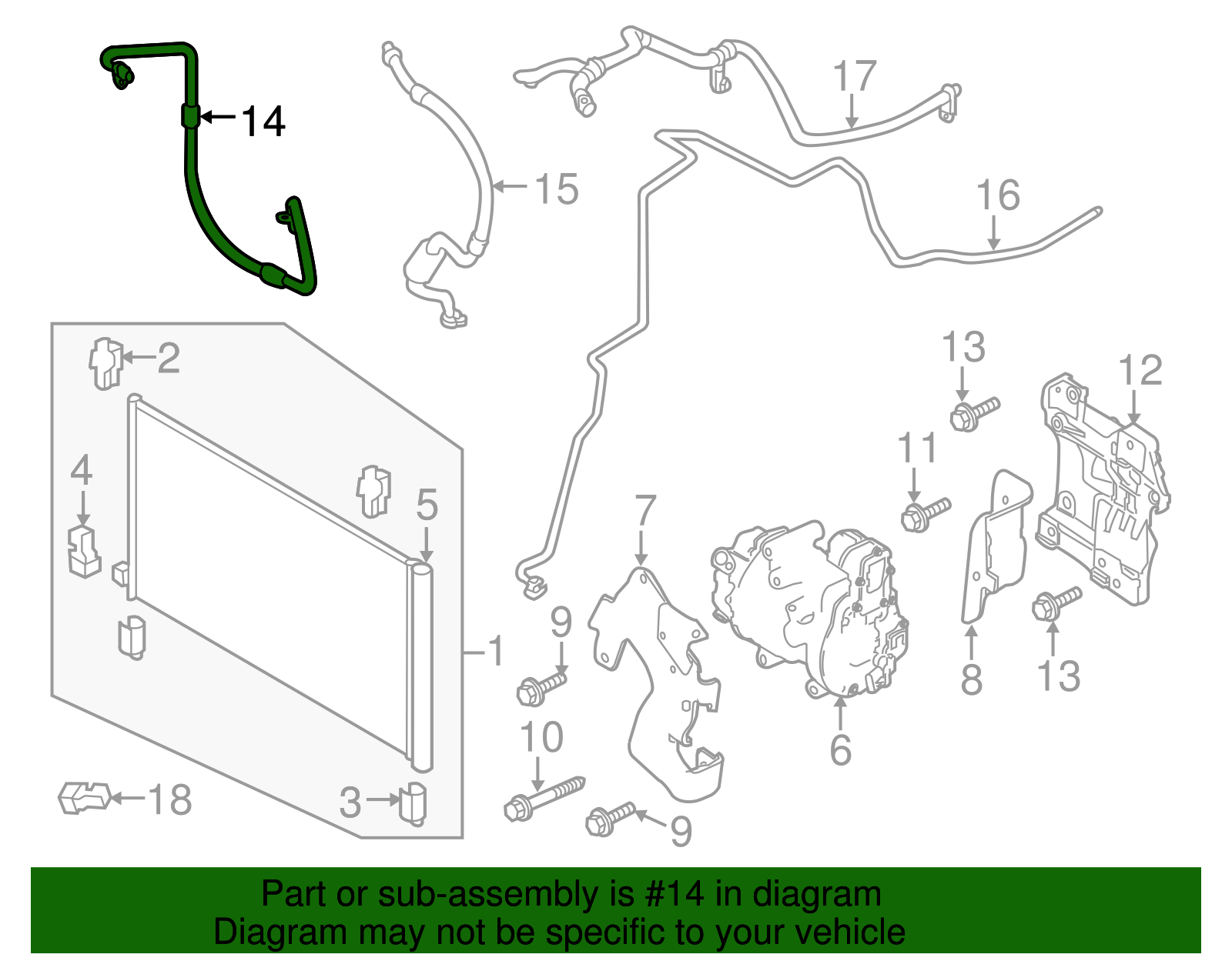 Discharge Hose - Nissan (92490-4BC5A)