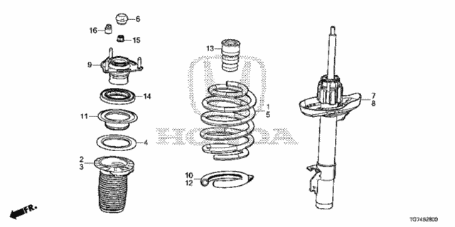 Front Shock Absorber for 2019 Honda Pilot #0