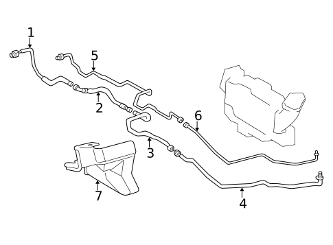 Rear AC Lines for 2006 Lexus LX470 #0