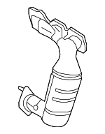 8L8Z5G232BA - Exhaust: Mnfd W/Converter for FORD Image