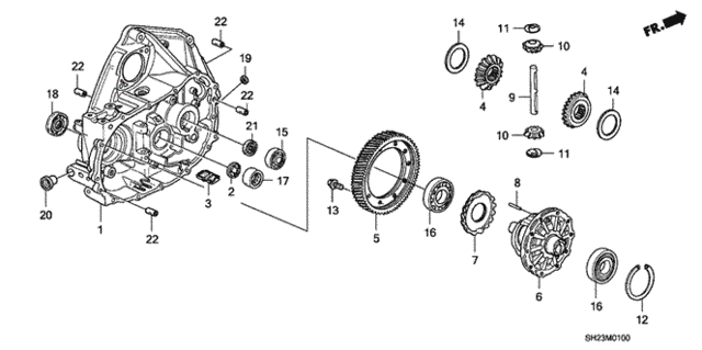 MT Clutch Housing  - Differential for 1991 Honda CRX #0