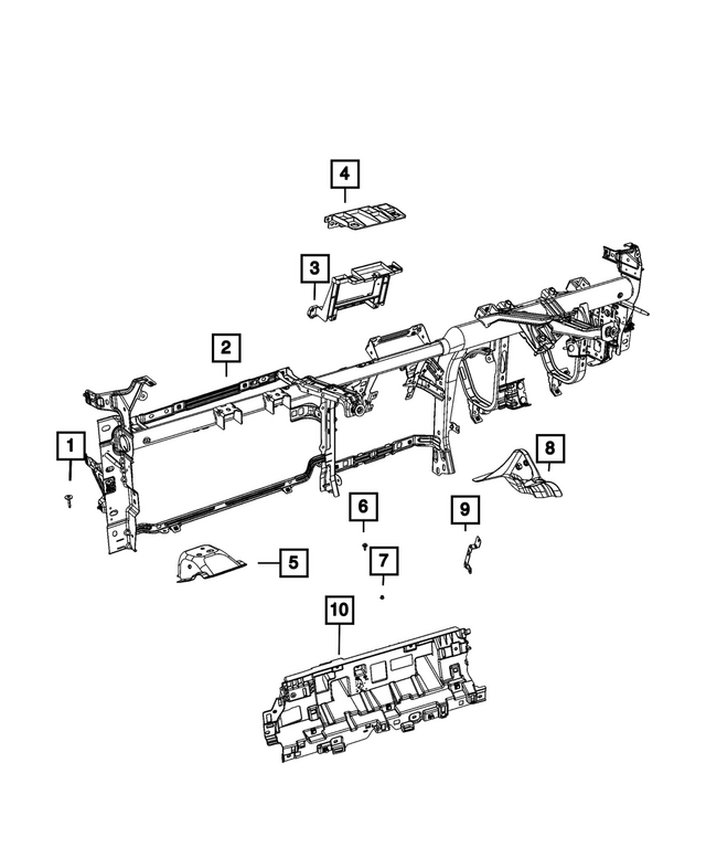 68730586AA - Interior Trim: Beam Reinforcement for Mopar Image image