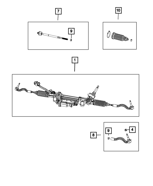68594292AB - Steering: Rack And Pinion Gear for Dodge: Durango | Jeep: Grand Cherokee WK Image
