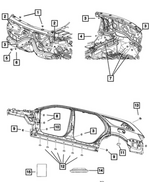 55276486AA - Body Sheet Metal Except Doors: Drain Plug for Mopar Image