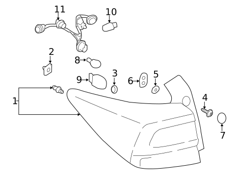 Tail Lamps for 2021 Subaru Crosstrek #1