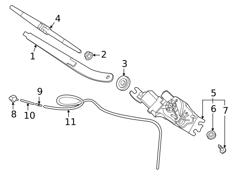 Wiper & Washer Components for 2025 Kia Carnival #1