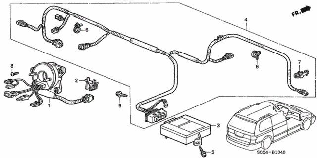 SRS Unit (-'01) for 2000 Honda Odyssey #0