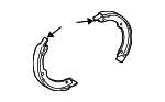 4653034010 - Brakes: Park Brake Shoes for Toyota: Land Cruiser, Sequoia, Tundra Image