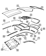 1HY771FSAA - Body Sheet Metal Except Doors: Folding Top Front Panel for Mopar Image
