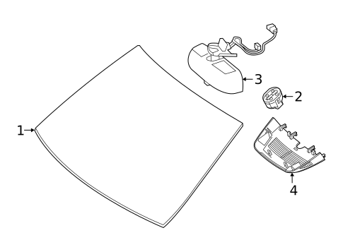 Glass - Windshield for 2016 Mercedes-Benz GLE400 #0