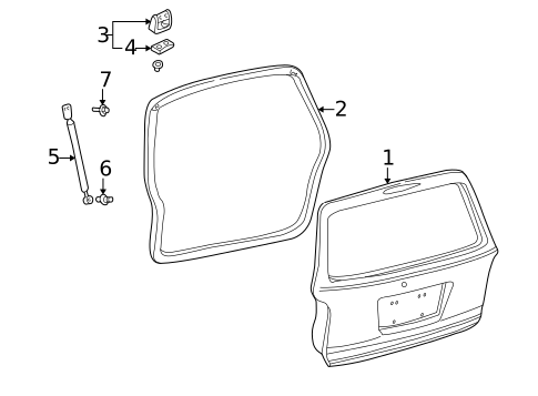 Gate & Hardware for 2001 Mazda MPV #0