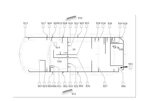 Frame Floor Unit Main Cable Harness for 2018 Mercedes-Benz CLS 63 AMG&reg; S #0