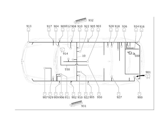 2185404006 - Special Equipment: Electrical Wiring Harness for Mercedes-Benz: CLS400, CLS550, CLS63 AMG, CLS63 AMG S Image image