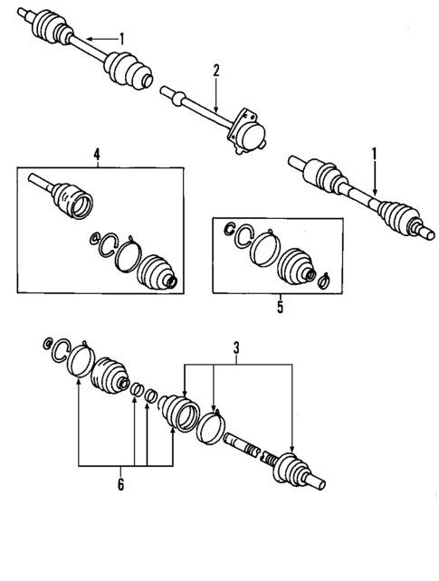 Axle Shafts & Joints for 2000 Mazda MPV #0
