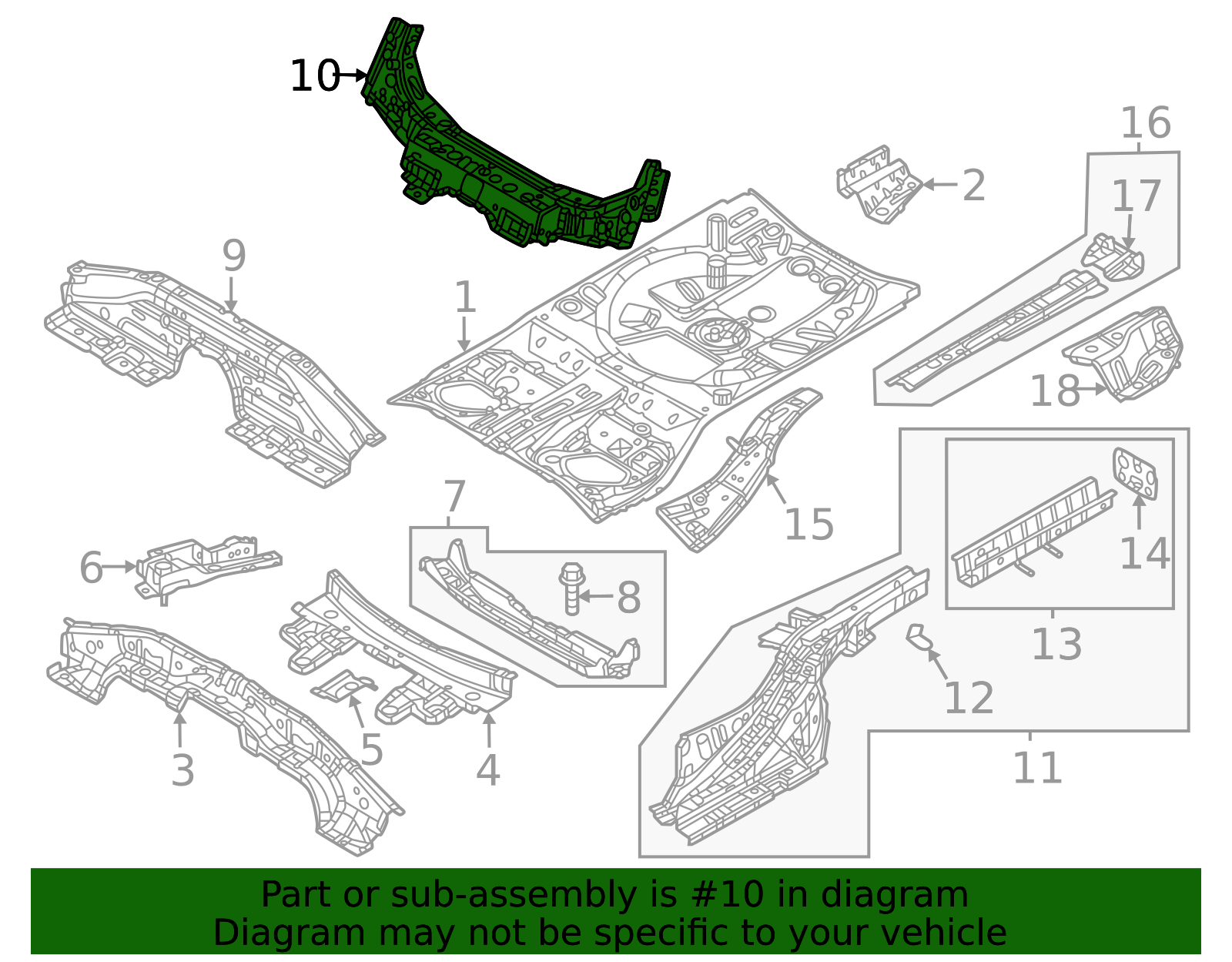 VA40-53-930 - Floor Pan Cross-Member - 2023-2025 Mazda CX-50