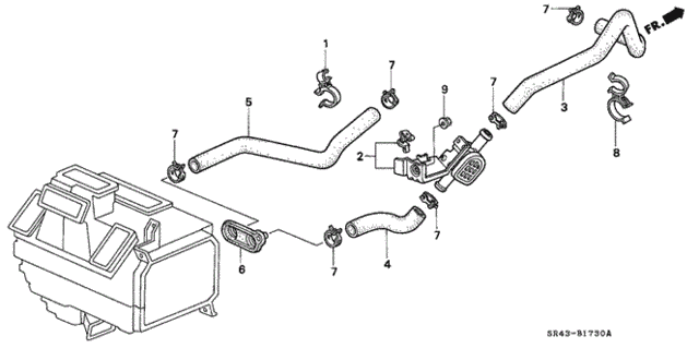 Water Valve - Duct for 1993 Honda Civic #0