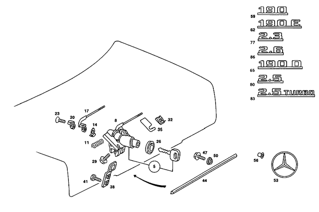 2017502385 - : Parts Kit, Lock for Mercedes-Benz Image