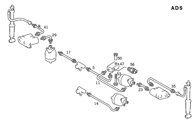 1403206472 - Springs, Suspension and Hydraulics: Line for Mercedes-Benz: 300SD, 400SE, 400SEL, 500SEC, 500SEL, 600SEL, S420 Image image