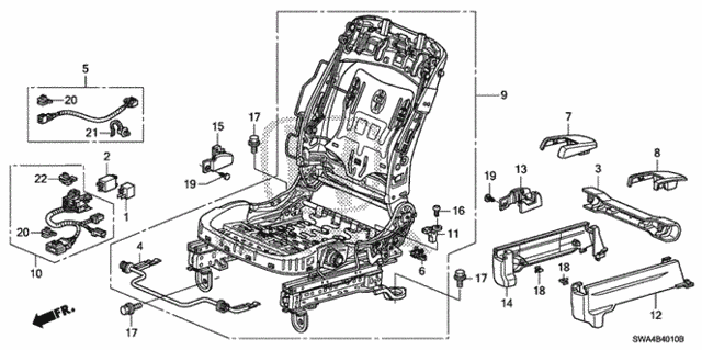 Front Seat Components (L.) for 2007 Honda CR-V #0