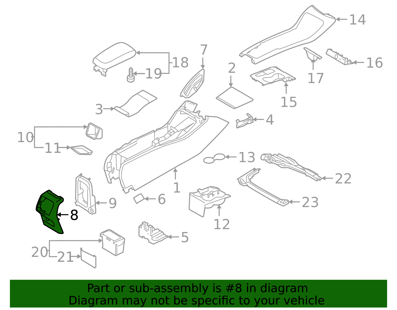 Console Panel 31469030 - Interior Organization Restored | AutoNation Parts