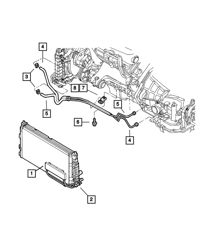 5010373AA - Cooling: Oil Cooler Tube Bracket for Mopar Image