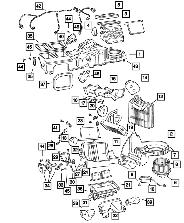 5015860AA - Air Conditioning &amp; Heater: Blower Motor for Mopar Image