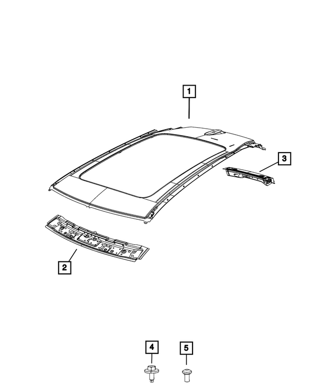 68577323AD - Body Sheet Metal Except Doors: Roof Panel for Mopar Image