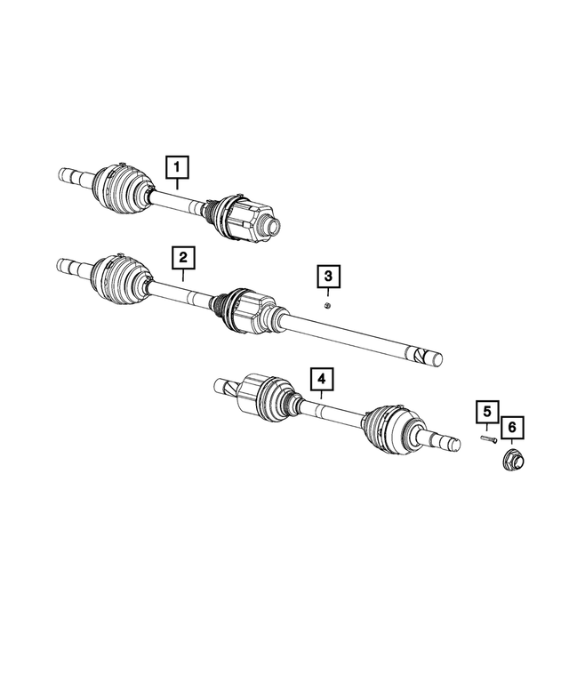 R8159666AA - Front Wheel Drive; Diff and Drive Line: Axle Half Shaft, Remanufactured, Right for Mopar Image