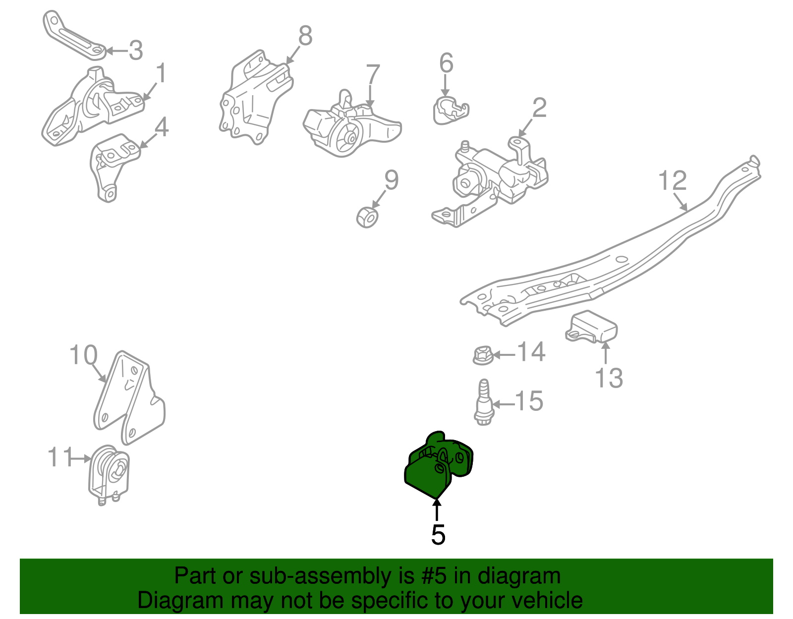 B26C39080 19992000 Mazda Protege Side Mount Bracket Mazda Part