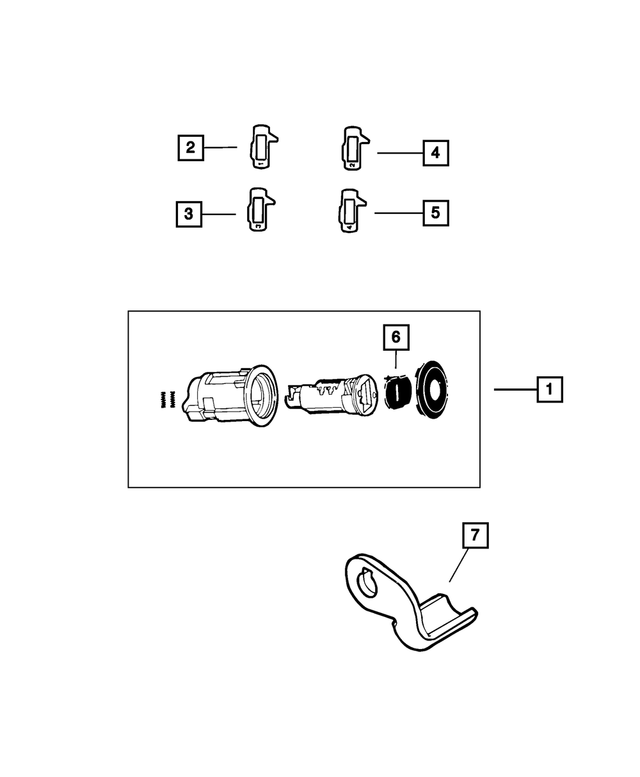 68045145AA - : Deck Lid Lock Cylinder for Mopar Image