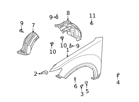 Fender & Components for 2006 INFINITI FX35 #0