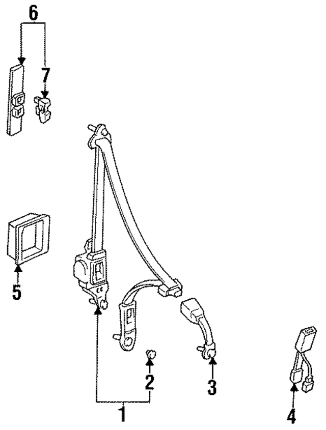 4818SV4A04ZB - : Seat Belt Lap And Shoulder Belt for Honda Image