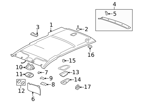 Interior Trim - Roof for 2007 Saturn Vue #0