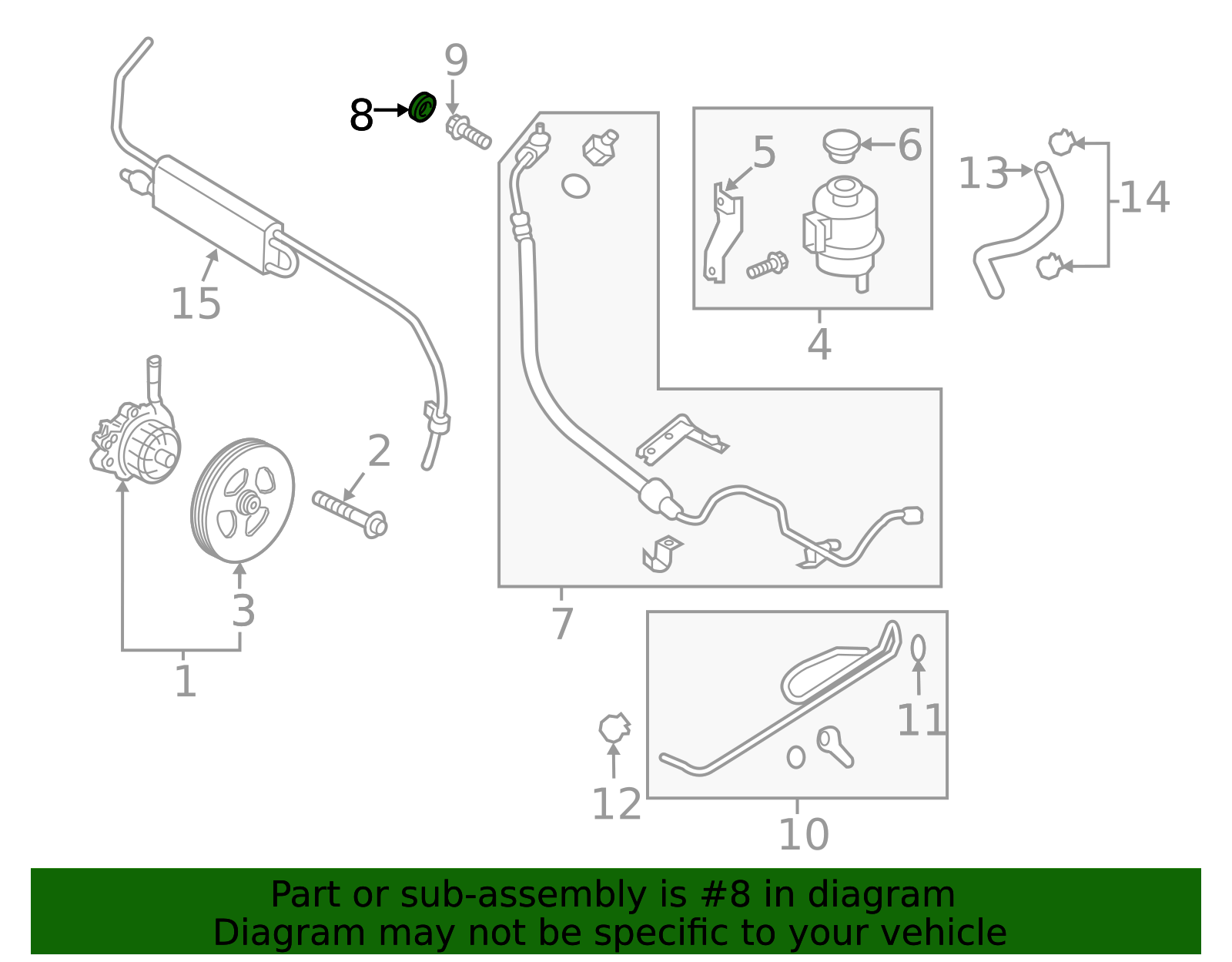 2016-2024 Nissan Power Steering Pressure Line Washer 49726-Y0100 ...