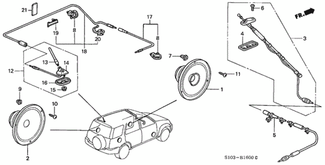 Antenna - Speaker for 2001 Honda CR-V #0