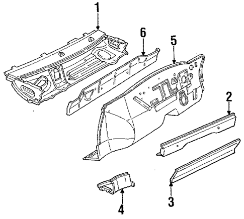 Cowl for 1985 Ford Escort #1