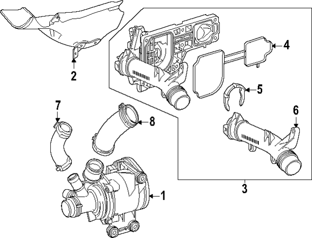 2562000900 - : Water Pump Assembly for Mercedes-Benz Image