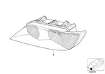 63128386048 - Lighting: Right Headlight, White Turn Indicator for BMW Image