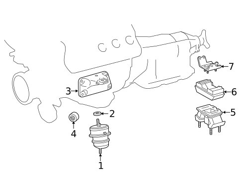 Engine & Trans Mounting for 2019 Lexus GS F #0