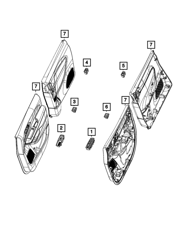 68444306AA - Electrical: Front Door Switch And Bezel for Mopar Image image