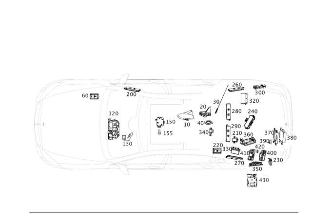 2228270528 - Electrical System: Antenna Cover for Mercedes-Benz: Maybach S550, Maybach S560, Maybach S600, Maybach S650, S450, S550, S550e, S560, S600, S63 AMG, S65 AMG Image image