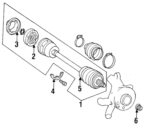Axle Shaft & Joints for 1988 Mercedes-Benz 300 CE #0