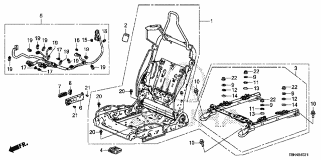 Seat Components (R.) (4Way Power Seat) for 2018 Acura NSX #0