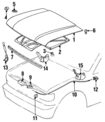 5344069015 - Body: Hood Lift Support for Toyota Image