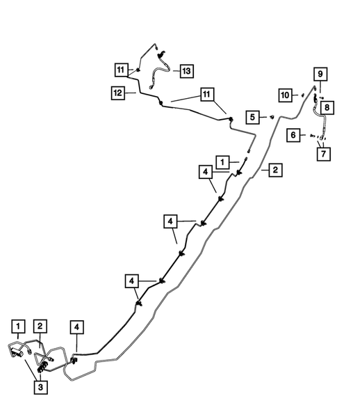 Hydraulic Control Unit, Brake Tubes and Hoses for 2012 Jeep Wrangler #0